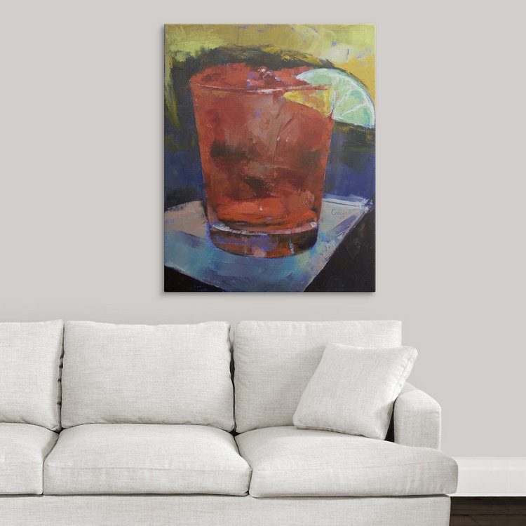 «Wireman Hurricane Cocktail» par Michael Creese, reproduction d'art, H 24 po x l 18 po x P 1,25 po, Toile