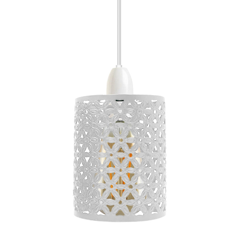13.5cm H Metal Drum Lamp Shade ( Uno ), White