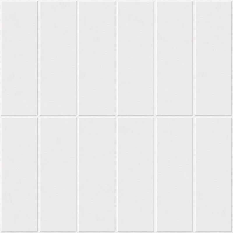 Nantucket lin 2,5 x 8 blanc mat, Lin blanc mat