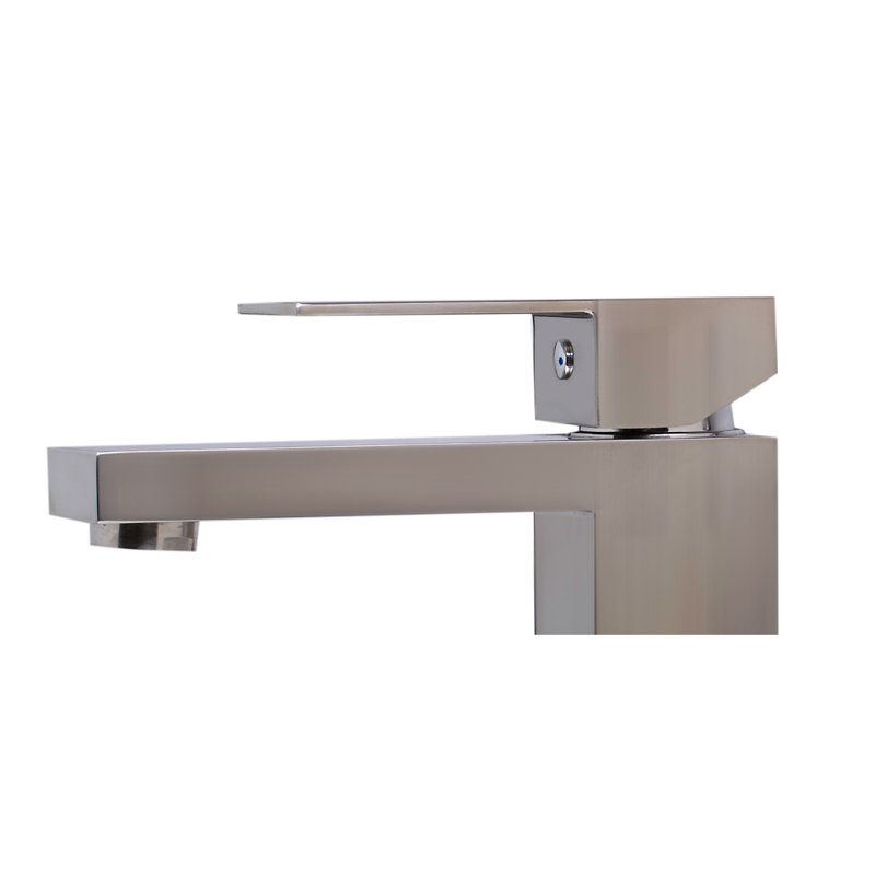 Robinet de salle de bain à un trou, Nickel brossé