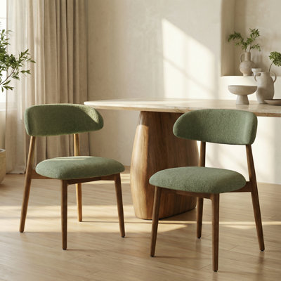 Upholstered Solid Wood Dining Chair Side Chair