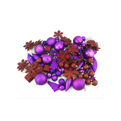 Club 125ct Shatterproof 4-Finish Christmas Ornaments