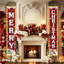 Décorations de Noël Bannière de joyeux Noël avec guirlandes de Noël