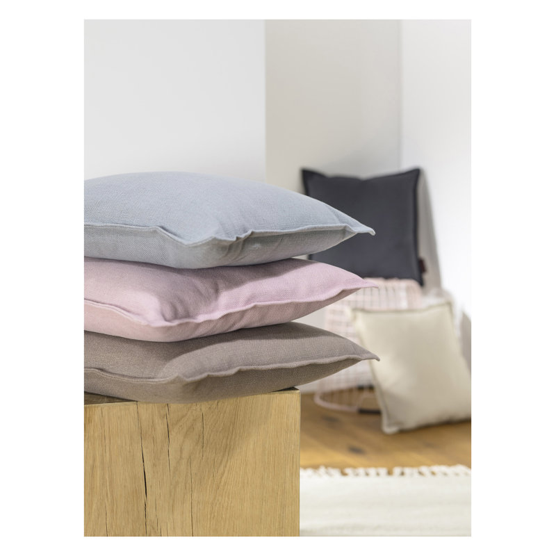 Mood Cotton Blend Throw Pillow, Sand