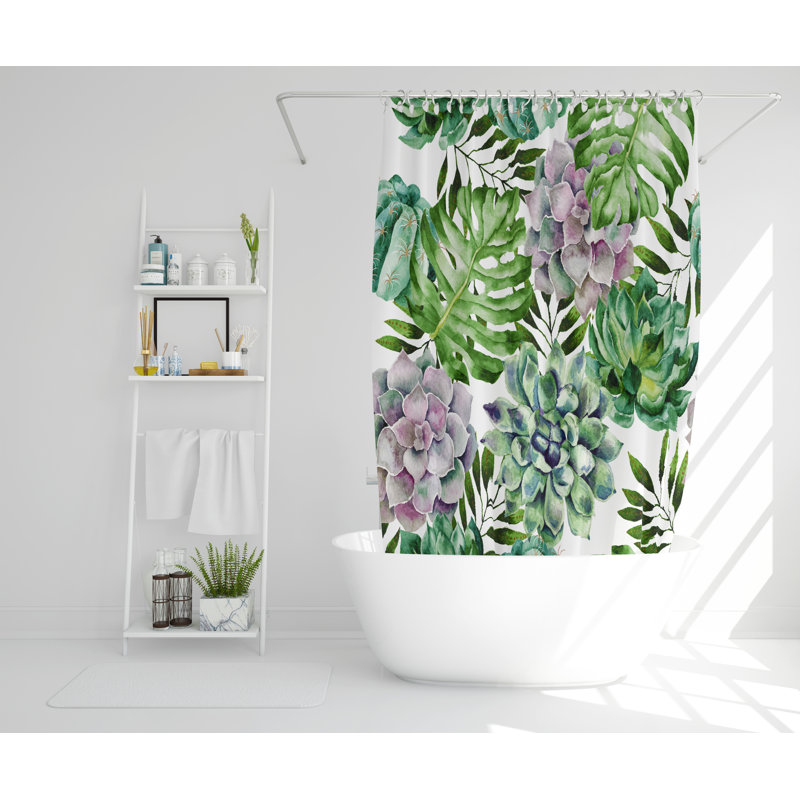 Lilwen Polyester Shower Curtain Set, 168cm H x 168cm W
