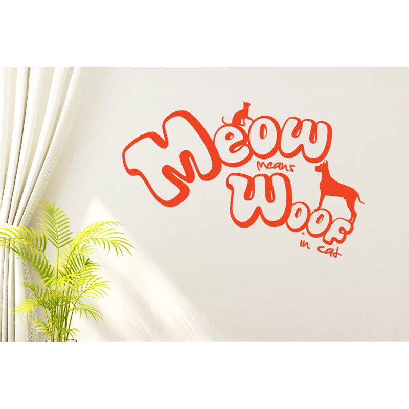 Non-Wall Damaging Wall Decal, Orange, Medium