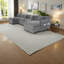 Canapé modulaire en U en tissu d'ameublement en chenille gris spacieux pour modulaires