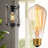 Vintage Edison Halogen Light Bulbs, Dimmable Warm White 40 Watt, ST64  (2700K) E26/Medium Base