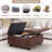 Bulhary Faux Leather Ottoman-402762834
