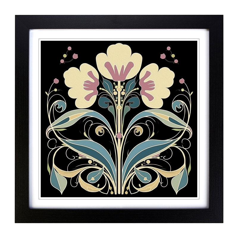 Single Picture Frame Print on Wood, Black