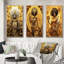 «African Floral Gorgeous Golden Goddess», 3 pièces-1074969646-1074969647