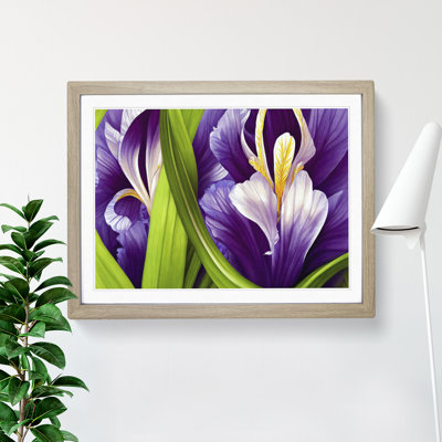 XH1022-6111X Modern Iris Flowers Vol.8 1 Piece Single Picture Frame Wall Art