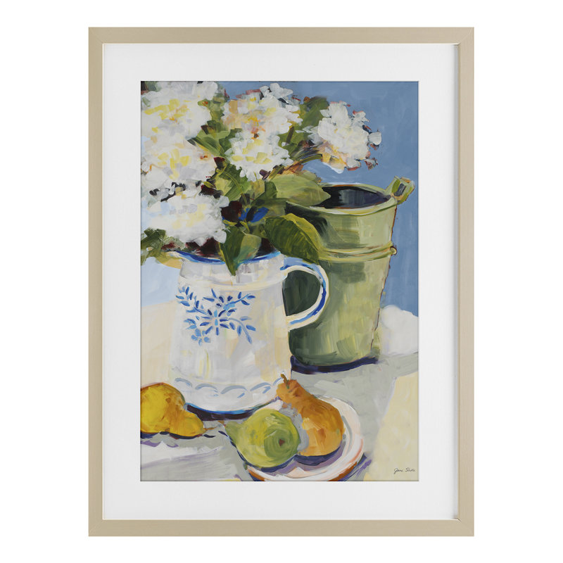 «Pitcher of Flowers Still Life», reproduction encadrée sous verre, conception de Jane Slivka, H 23 po x l 17 po