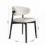 Ensemble de 2 chaises de salle à manger rembourrées en cuir avec accoudoirs et dossier confortable en cuir - noir et blanc-2000937734