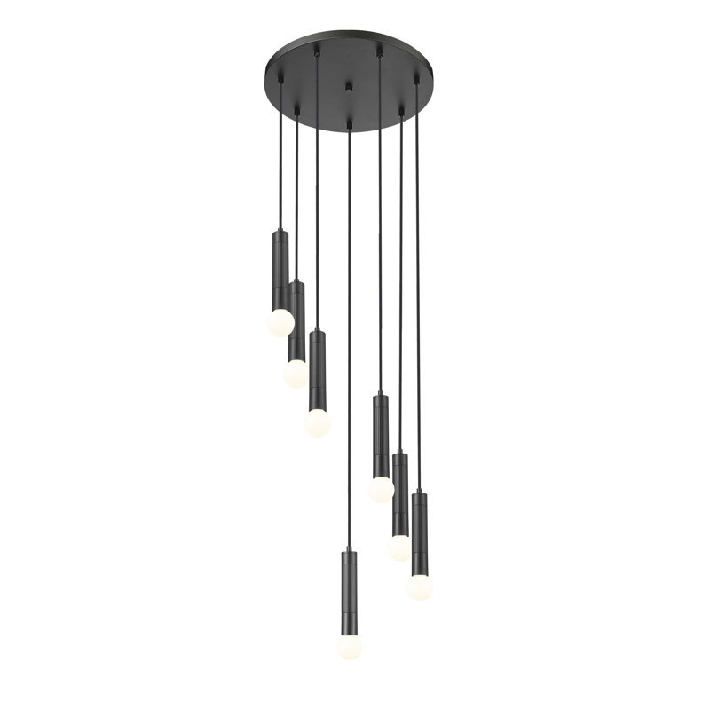 Lustre Lipman, Noir mat, 7 lumières