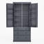 Armoire de rangement de style campagnard sur pied 77 po avec 3 tablettes réglables, 8 tablettes de porte, 3 tiroirs pour la cuisine, la salle à manger, gris (SP000047)