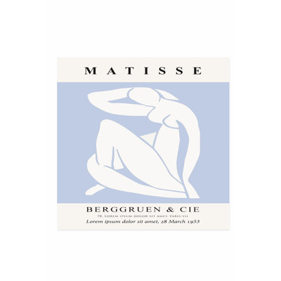 «People and Portraits», Henri Matisse, femme, bleu doux II, reproduction d'art moderne sans cadre