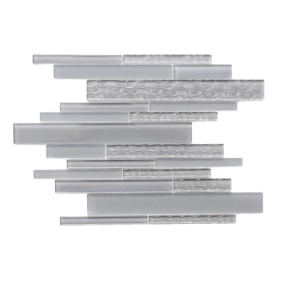 Karma Straight Edge Glass Mosaic Sheet Tile