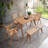 Rattan & Natural Finish Dining Table