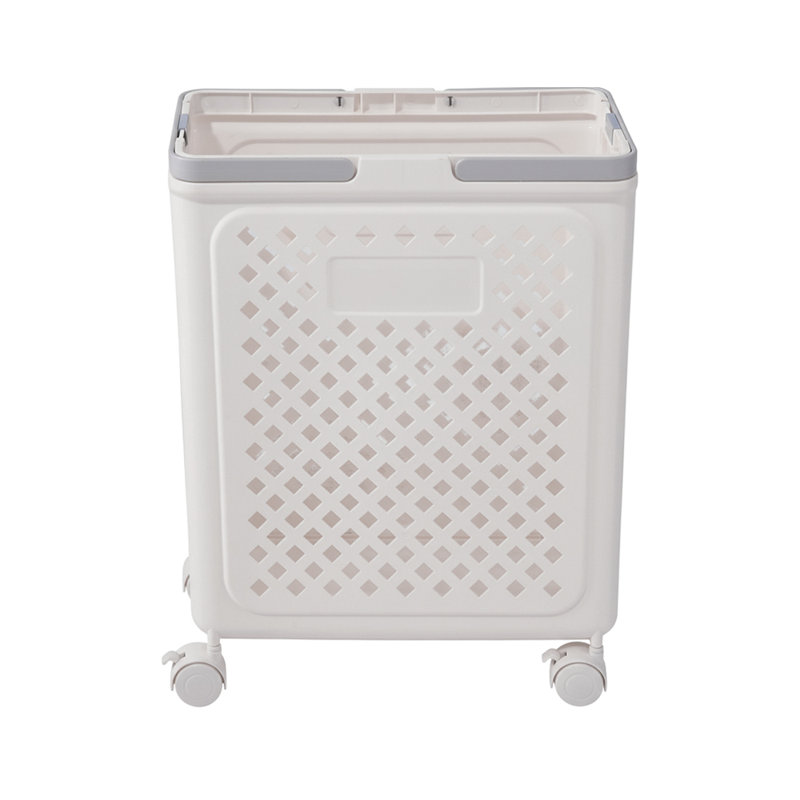 Decorative Basket, 47cm H x 35cm W x 18cm D, White