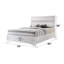 Lit bas à profil blanc avec fonction de rangement, 5 lattes + 8 pieds de soutien, aucun sommier requis, compartiment d'installation simple, panneaux, étapes d'assemblage faciles