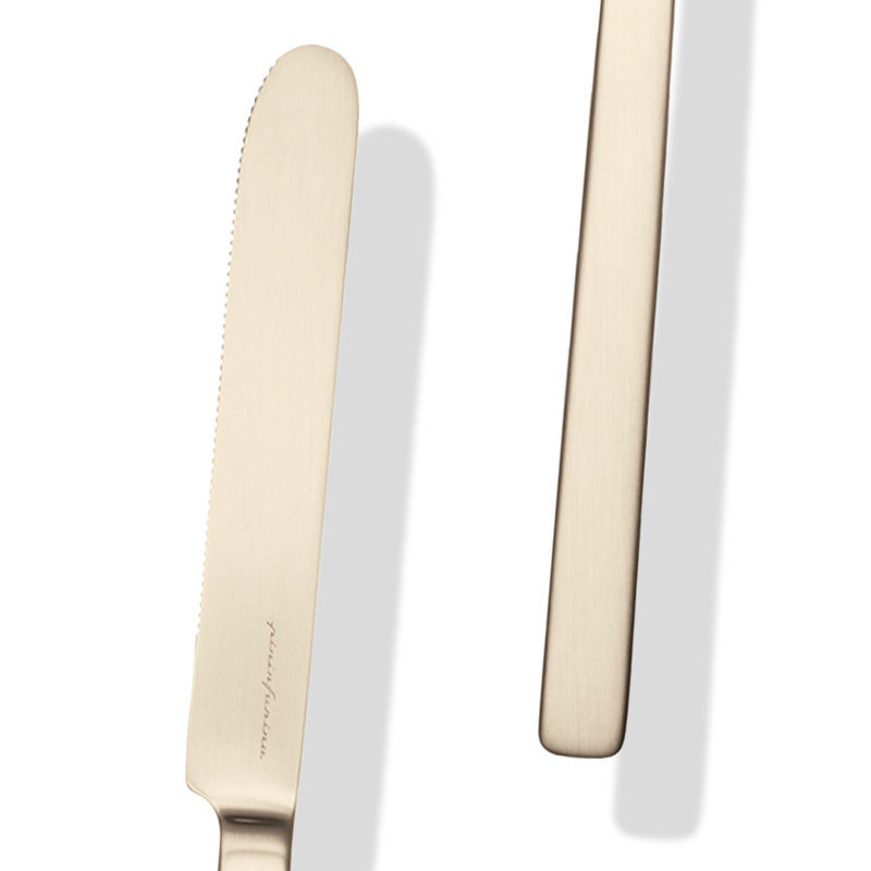 MEPRA Stile By Pininfarina Stainless Steel Flatware Set - Service for 4, Ice Champagne