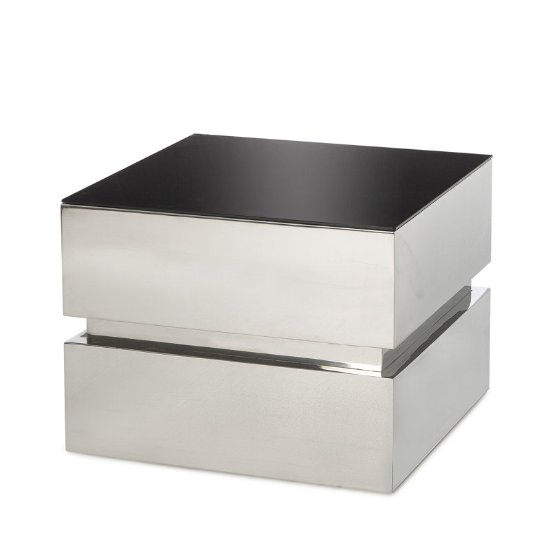 Wedigo Glass Top End Table