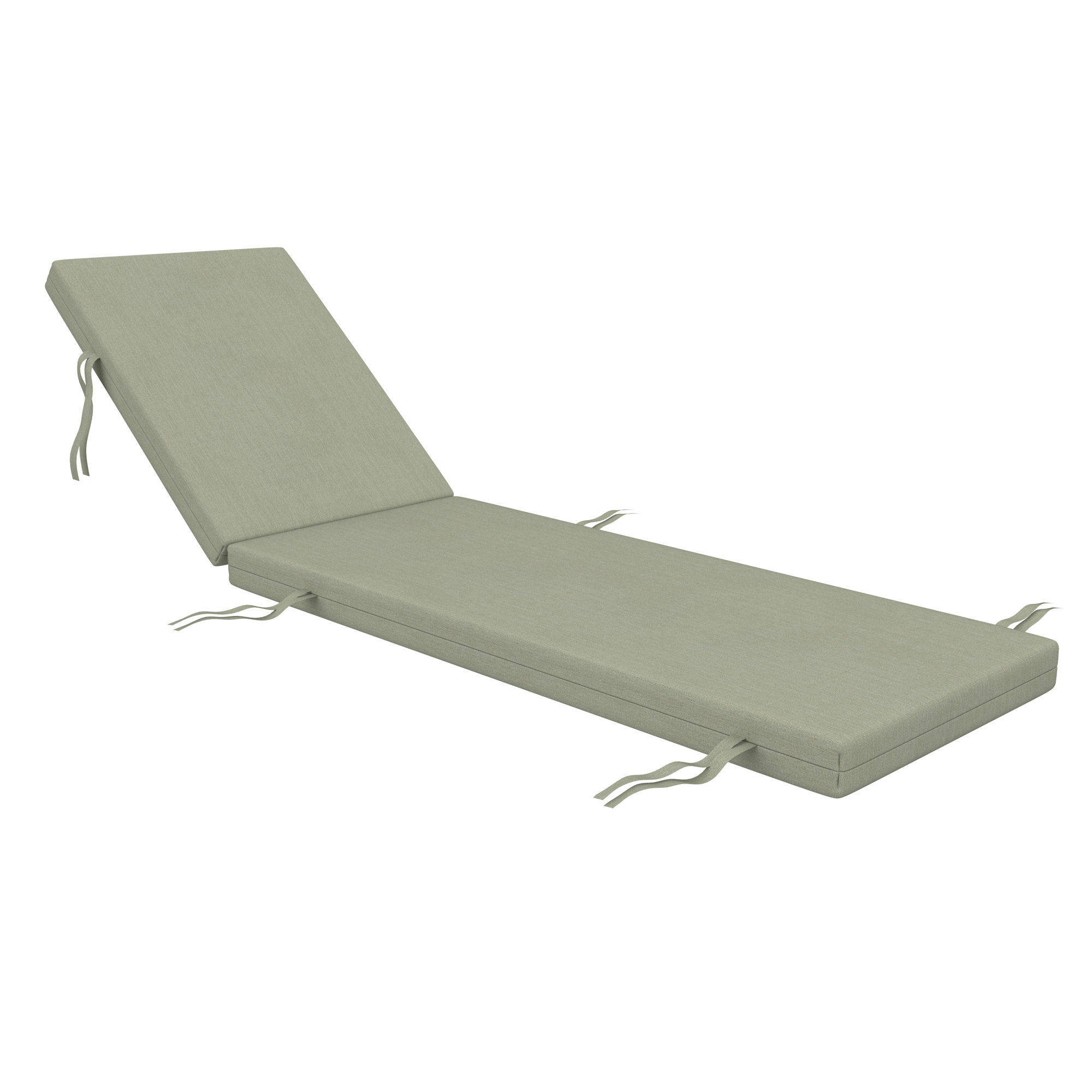 Lani Sunbrella Outdoor Chaise Lounge Cushion, Sunbrella Canvas Seasalt, 22.5" W x 74" D