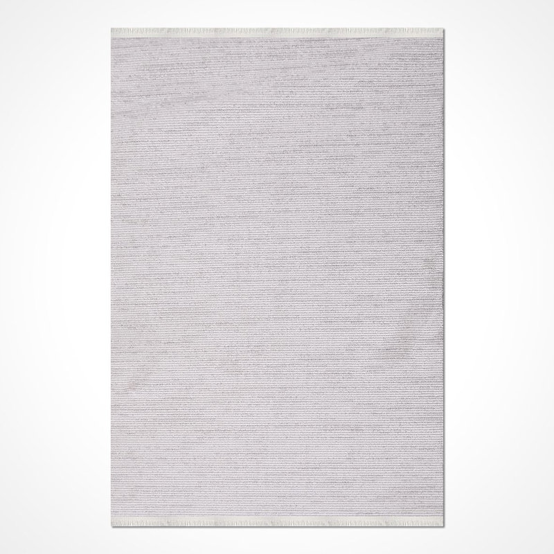 Tapis gris moderne lavable à la machine, Rectangle 2 pi 8 po x 5 pi