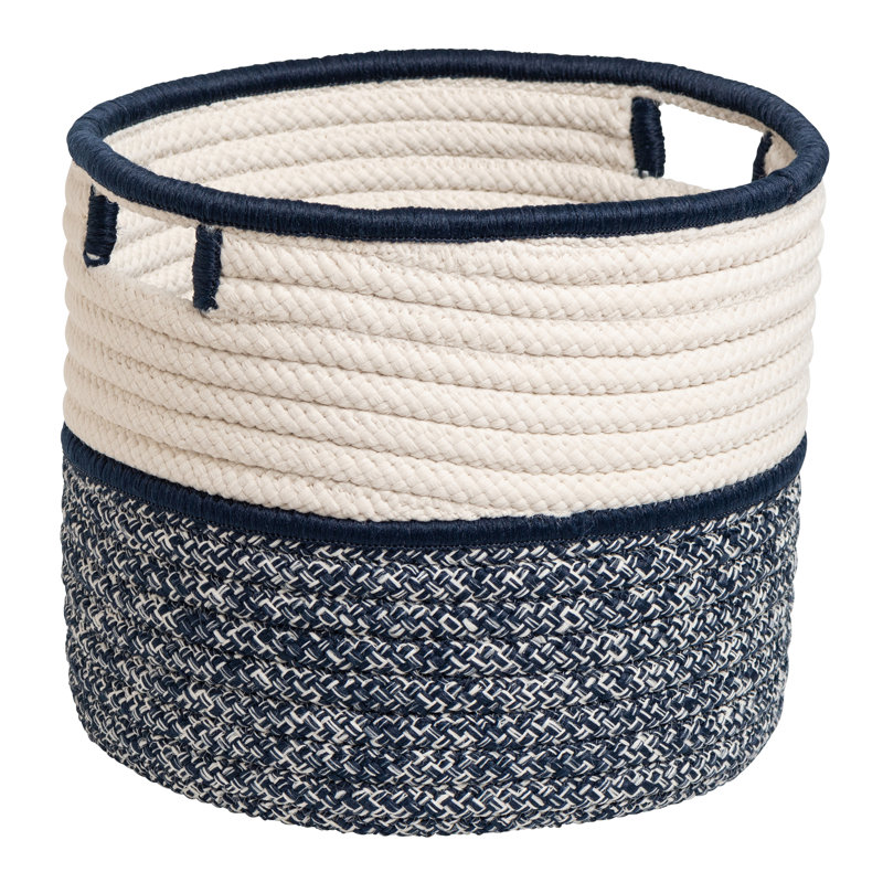 Panier en polypropylène Jaydon, H 16 po x l 16 po x P 20 po, Bleu