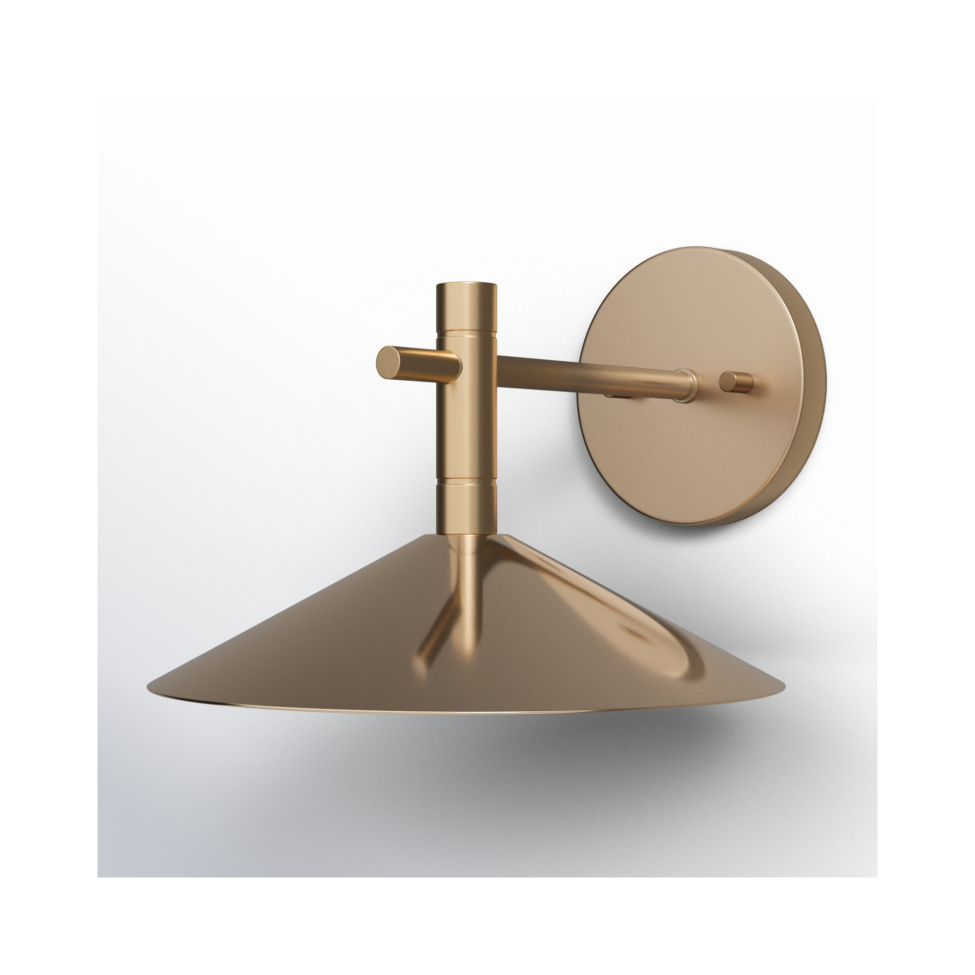Vicente - 10 Inch LED Wall Sconce - 3K/4K/5K CCT Selectable, Burnished Brass, Burnished Brass