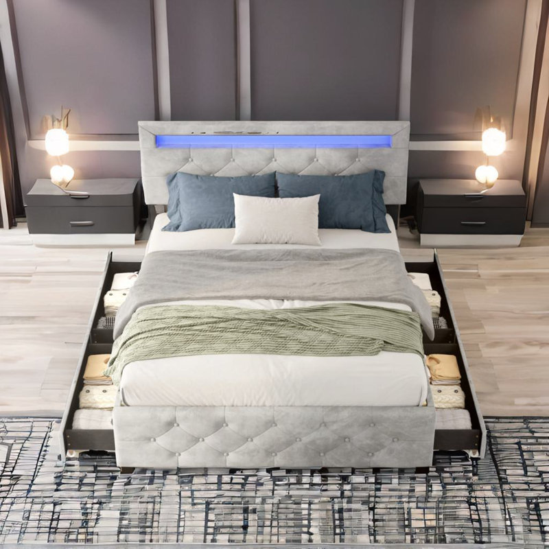Base de lit avec rangement, Double
