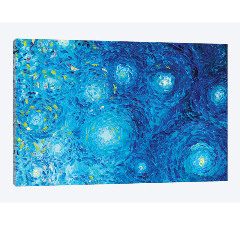 "BM 024" par Iris Scott Abstracts, impression sur toile, H 8 po x l 12 po x P 0,75 po, Toile tendue, Pas de tapis