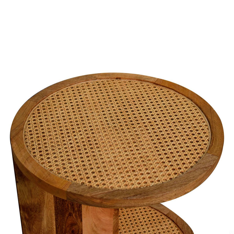 Solid Wood Close-Knit Corner End Table