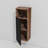 Elegant Black & Walnut Floating Bathroom Side Cabinet