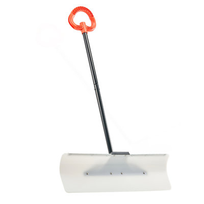 Plastic Snow Pusher Shovel 30In Heavy Duty Snow Plow For Driveway Ergonomic Grip