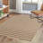 Holscomb Geometric Machine Woven Polypropylene Area Rug in Natural/Brown-494512695