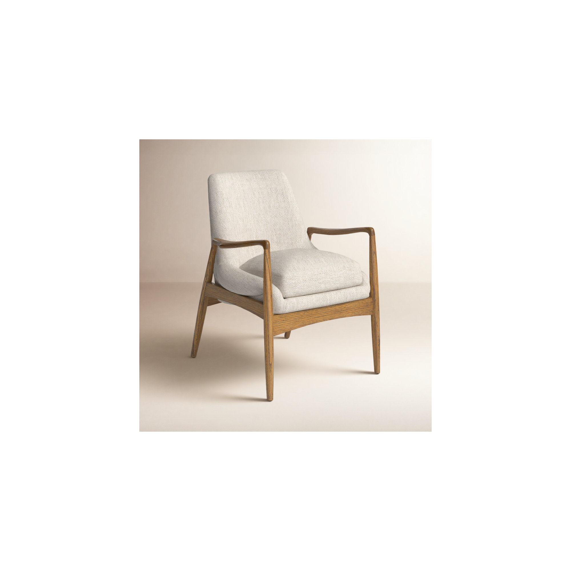 Russell Upholstered Armchair, Medium Brown