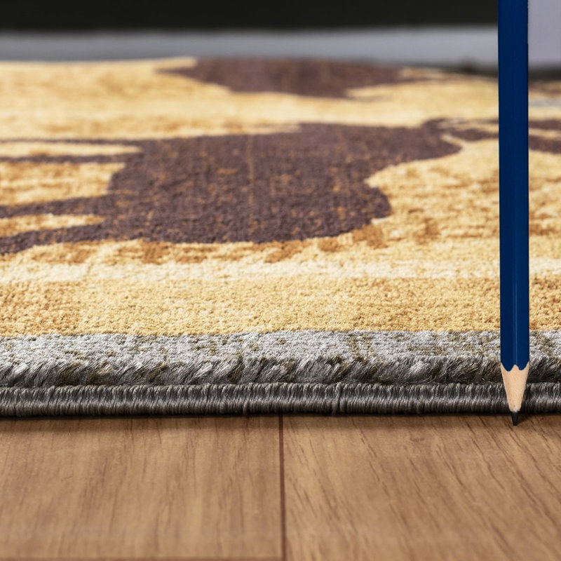 2 Ft. X 3 Polypropylene Lodge Area Rug, Blue And Stain- For Deck Rug In, Rectangle 1'11" x 3'