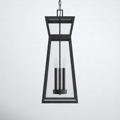 Barletta Seeded Outdoor Metal Hanging Lantern