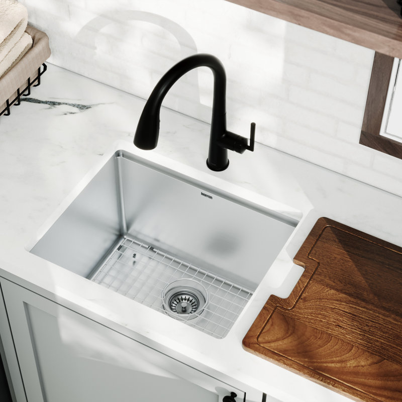 Elite Workstation 23'' L Undermount Single Bowl Stainless Steel Kitchen Sink