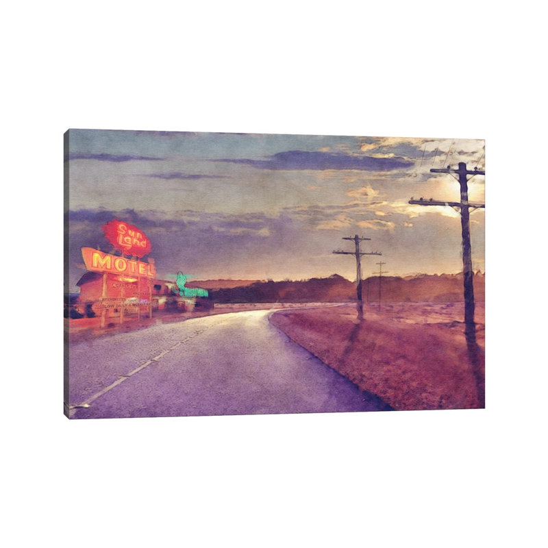 Last Motel 1 Piece Wrapped Canvas Wall Art, 20.32 cm H x 30.48 cm W