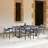 Ceion Outdoor Patio Rectangular Dining Table Set In Aluminum With Gray Cushions-104562799
