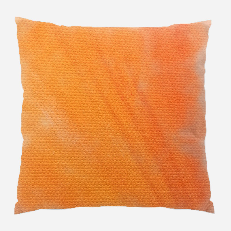  Coussin en papier, Orange, Microsuède, Intérieur