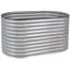 Lit de jardin surélevé ovale en acier Lemark - argent - 63 po-378031741-378031742