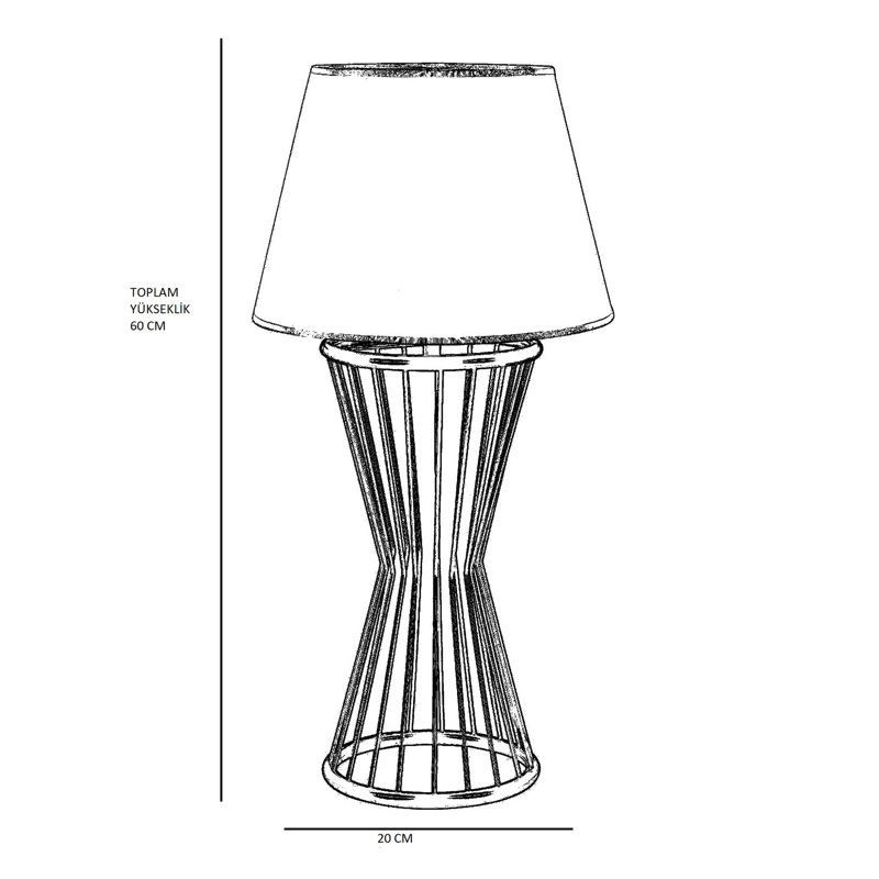 Lampe de table en métal Throrup, Noir