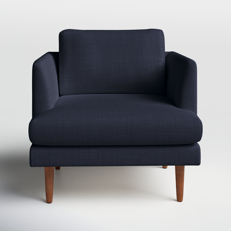 Miller Upholstered Armchair, Blue Velvet