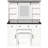 Vanity Desk with Sliding Mirror,Makeup Table Chair Set with 3 LED Light Modes, 3 Drawers, 2 Barns
