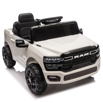 Licensed Dodge RAM 3500 12V  Ride On Truck,W/ Remote Control,2WD & Rear Shock Suspension,LED Headlights &Low Battery Alarm,3-Speed Remote Adjustment,Built-In Music & Bluetooth,Recommended Age: 3-6