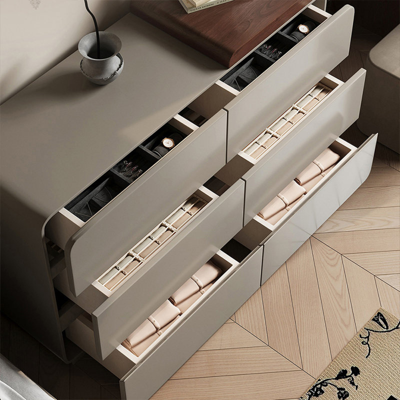 Coiffeuse avec miroir, 6 tiroirs, 1 chaise
